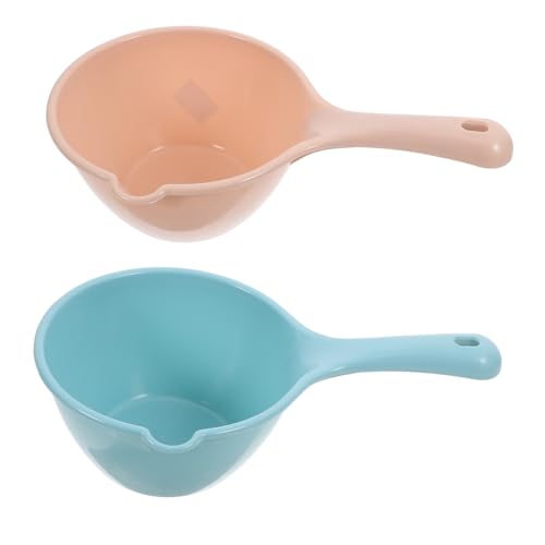 GALPADA 2 Stück Teiliges Kunststoff wasserschöpfer Ergonomischem Griff Vielseitiger Küchen Badlöffel Langlebig und Formstabil für Haushalt Gartenbewässerung und Duschanwendungen Inkl von GALPADA