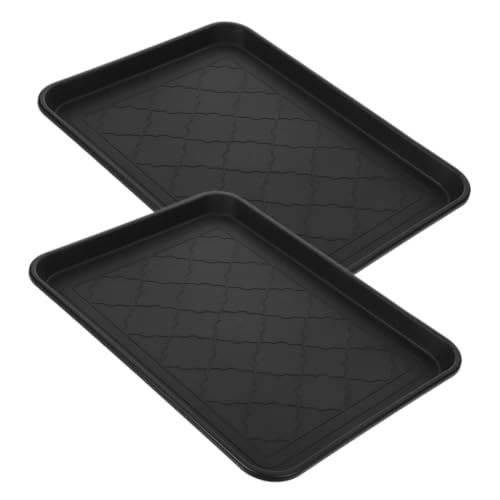 GALPADA 2 Stück Teiliges Schuhabtropfschalen aus Robustem Kunststoff Große Multifunktionale Ablage für Schuhe Pflanzen und Haustierfutter für Eingangsbereich und Ordnung Schwarzes Tablett GALPADA 2 Stück Teiliges Schuhabtropfschalen aus Robustem Kunststoff Große Multifunktionale Ablage für Schuhe Pflanzen und Haustierfutter für Eingangsbereich und Ordnung Schwarzes Tablett von GALPADA
