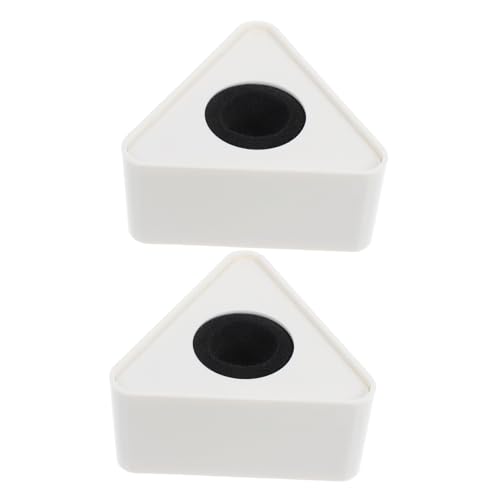 GALPADA 2 Stück Teiliges Tragbares Abs-injektionsspritzguss Mikrofonlogo-flagge Dreieckiges Design Interview-mikrofonstation Weiß Geeignet für Professionelle Mikrofone und Interviews von GALPADA