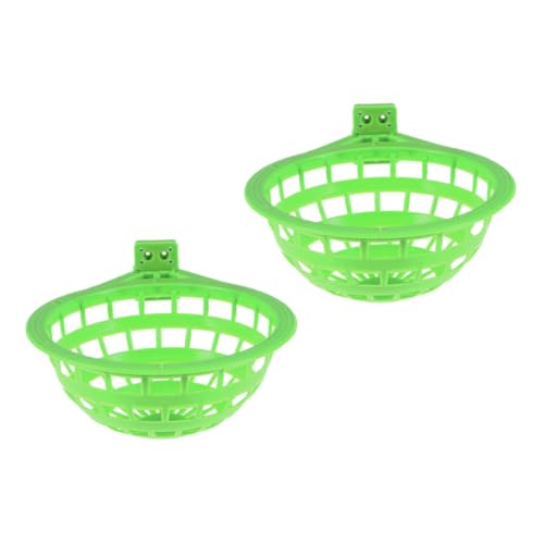 GALPADA 2 Stück Teiliges Tragbares Papageiennest aus Grünem Hohlem Kunststoff Vogelhaus für Wellensittiche und Kleine Papageien Installieren Stresslinderndes Haustier zubehör für Käfige von GALPADA