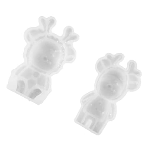 GALPADA 2 Stück Teiliges Weihnachts Silikonform Elchform Flexibel Langlebig für DIY Basteln Pralinen Seifenherstellung Handgefertigte Dekoration Geschenkidee von GALPADA