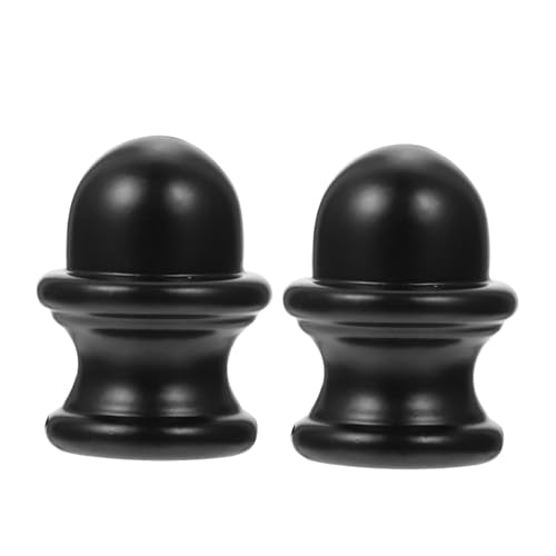 GALPADA 2 Stück Tisch und Stehlampe Finial Aluminium Dekorative Lampenknöpfe Schwarz Innengewinde für Lampenschirme Geeignet Stilvolle Wohnaccessoires von GALPADA