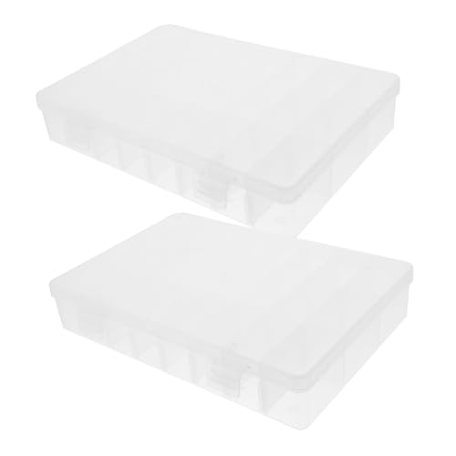 GALPADA 2 Stück Transparente Sortierbox mit Fächern Robuste Kunststoff Aufbewahrungsbox für Perlen Schmuck und Kleinteile Stapelbar Tragbar Vielseitiger Organizer für Haushalt und Reisen GALPADA 2 Stück Transparente Sortierbox mit Fächern Robuste Kunststoff Aufbewahrungsbox für Perlen Schmuck und Kleinteile Stapelbar Tragbar Vielseitiger Organizer für Haushalt und Reisen von GALPADA