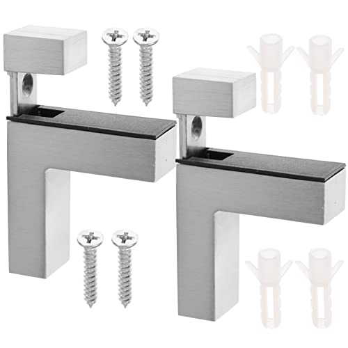 GALPADA 2 Stück Verstellbare Wandhalterung für Glasregale Robuste Glasbodenträger für Glasplatten Installieren für Badezimmer Weinschränke und Vitrinen von GALPADA