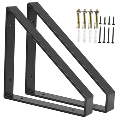 GALPADA 2 Stück Wandhalterung Dreieck Regalträger aus Robustem Stabile Schwerlast Winkelkonsole für Wandmontage Platzsparende Regalhalterung mit Hoher Tragkraft und Glatten Kanten GALPADA 2 Stück Wandhalterung Dreieck Regalträger aus Robustem Stabile Schwerlast Winkelkonsole für Wandmontage Platzsparende Regalhalterung mit Hoher Tragkraft und Glatten Kanten von GALPADA