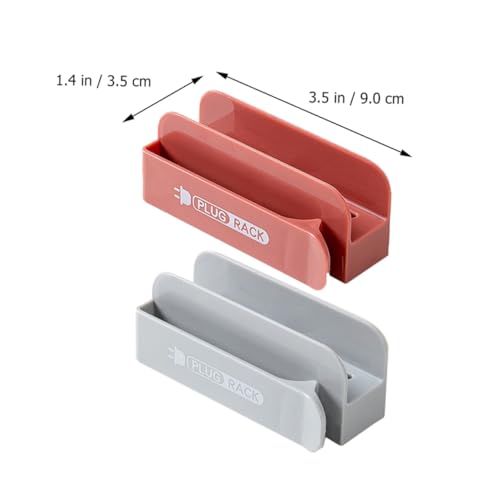 GALPADA 2 Stück Wandmontierter Kabelhalter Selbstklebend Kabelorganizer Ohne Bohren Kabelmanagement Haken Für Ladekabel Steckerhalter Rot Für Ordnung Am Schreibtisch Und Badezimmer von GALPADA