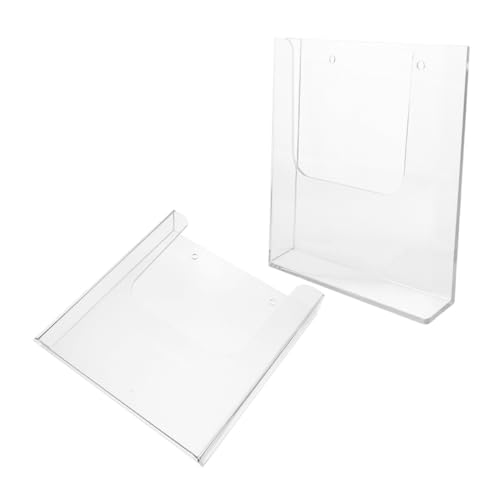 GALPADA 2 Stück Wandmontierter Prospektspender Transparent Wandhalter für Büro und Zuhause Modernes Design Robuster Wandfilehalter für Zeitschriften Broschüren und Kataloge GALPADA 2 Stück Wandmontierter Prospektspender Transparent Wandhalter für Büro und Zuhause Modernes Design Robuster Wandfilehalter für Zeitschriften Broschüren und Kataloge von GALPADA