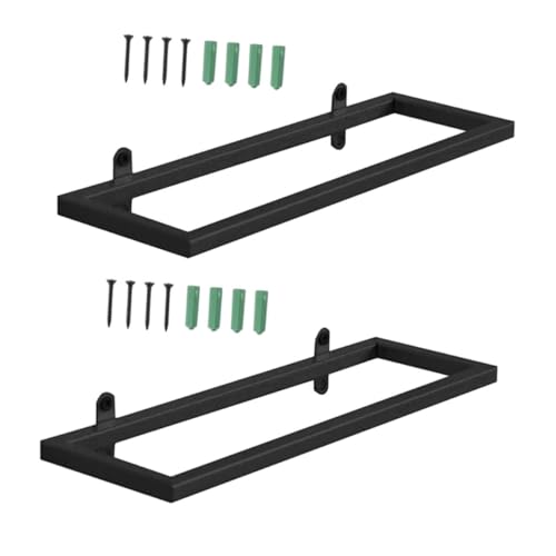 GALPADA 2 Stück Wandmontiertes Weinregal Set Praktischer Weinhalter für Zuhause Schwarzes Design zur Präsentation Ihrer Weinsammlung Platzsparend und Funktional von GALPADA