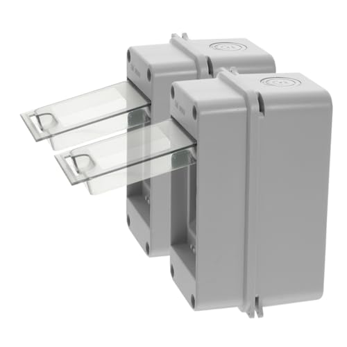 GALPADA 2 Stück Wege Verteilerschutzkasten Wetterfeste mit Transparentem Fenster für Unterverteilung Aufputz Schutzgehäuse für Sicherungsautomat und Leitungsschutzschalter von GALPADA