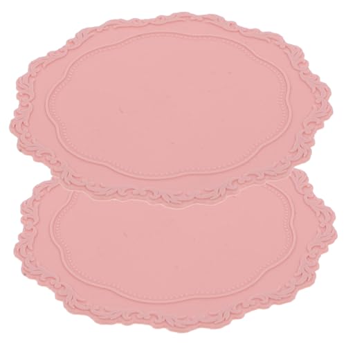 GALPADA 2 Stück Wiederverwendbare Silikon Wachssiegel Matte Hitzebeständig Doppelseitig Glatte Oberfläche zum Abdichten Untersetzer für Zuhause und Büro in Rosa von GALPADA