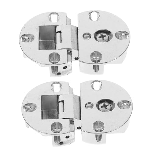 GALPADA 2 Stück Zinklegierung Verdecktes Möbelscharnier Flaches Klappenscharnier für Schranktür Küchenmöbel Vielseitig Einsetzbar Einfache Montage Modernes Design von GALPADA