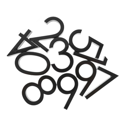 GALPADA 20 Stück Hausnummer Aufkleber Selbstklebend Wetterfest Resin Zahlen für Tür Briefkasten Fenster Address Schild Dekor von GALPADA