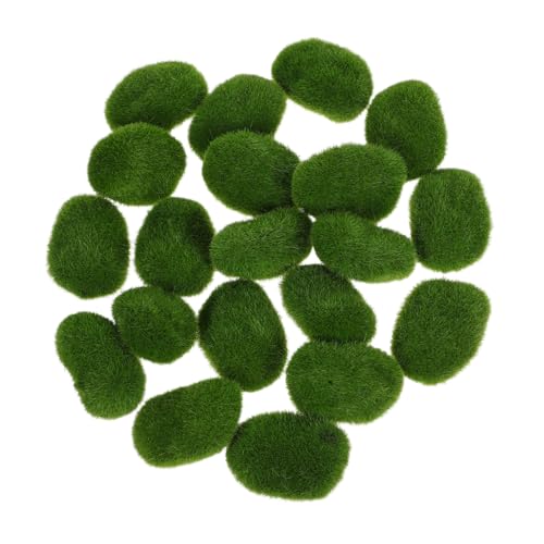 GALPADA 20 Stück Künstliche Moossteine Realistisch Simulierte Dekoration für Gartenarrangements Tischmittelstücke und Bürodekor Natürliche Optik Vielseitig Kombinierbar von GALPADA