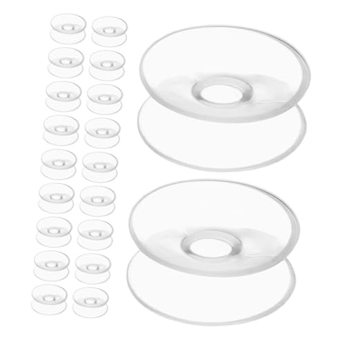 GALPADA 20 Stück Teiliges Doppelseitige Transparente Saugnäpfe aus Kunststoff Starke Haftung Vielseitig für Glasplatten Fenster Spiegel Fliesen Aquarien Einfache Montage ohne Werkzeug von GALPADA