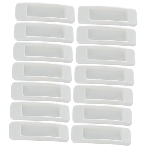 GALPADA 20 Stück Teiliges Selbstklebende Schubladengriffe für Küchen Möbelmöbel Ergonomisch Geformte Weiße Rechteckige Klebegriffe für Schrank Fenster Türöffnungen Einfache Montage ohne von GALPADA