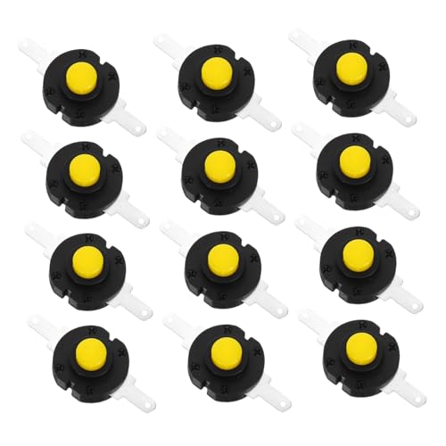 GALPADA 20 Stück Teiliges Selbstsichernder Druckknopfschalter mit Geradem Stift Micro Push Button Switch Kompakter Taschenlampen Ersatzschalter für DIY und Outdoor Einsatz von GALPADA