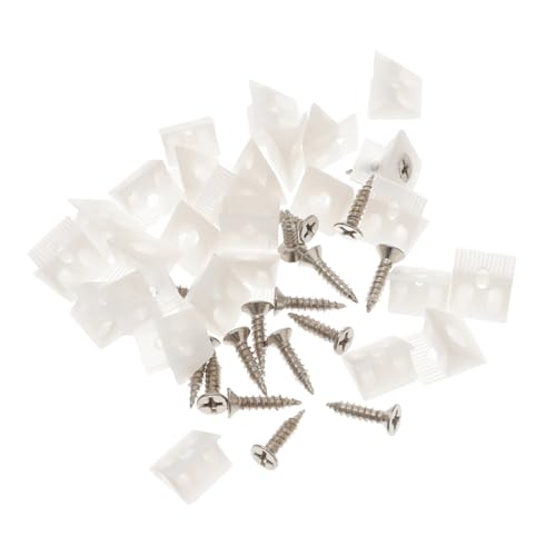 GALPADA 200 Stück Möbelkeile mit Schrauben Stabile Kunststoff schubladenverstärkung Bodeneckwinkel für Schrank Kommodenreparatur Belastbar und Korrosionsbeständig Weiß GALPADA 200 Stück Möbelkeile mit Schrauben Stabile Kunststoff schubladenverstärkung Bodeneckwinkel für Schrank Kommodenreparatur Belastbar und Korrosionsbeständig Weiß von GALPADA