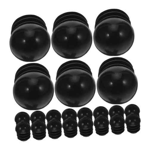 GALPADA 24stücke Runde Endstopfen Aus Kunststoff Für Rohre Schwarze Rohrstopfen Als Abdichtung Passend Für Möbelbeine Und Rohrabdeckungen von GALPADA