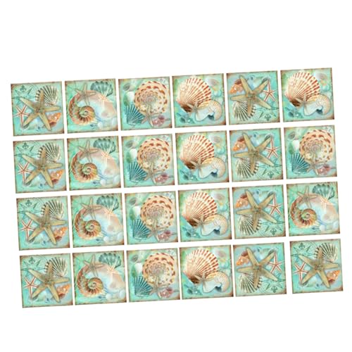 GALPADA 24stücke wasserdichte Abnehmbare Fliesenaufkleber in Muschel-Design Dekorative Aufkleber Für Badezimmer Und Küche GALPADA 24stücke wasserdichte Abnehmbare Fliesenaufkleber in Muschel-Design Dekorative Aufkleber Für Badezimmer Und Küche von GALPADA