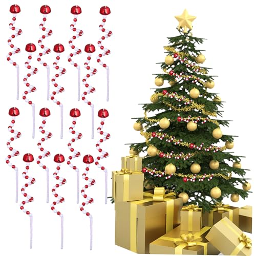 GALPADA 25 Stück Teiliges Weihnachtsbaum Picks mit Glöckchen Weiße Candy Cane Sticks Kreative Drehbare Weihnachtsbaumdekoration für Fenster Türen Festliche Tisch und Blumenarrangements GALPADA 25 Stück Teiliges Weihnachtsbaum Picks mit Glöckchen Weiße Candy Cane Sticks Kreative Drehbare Weihnachtsbaumdekoration für Fenster Türen Festliche Tisch und Blumenarrangements von GALPADA