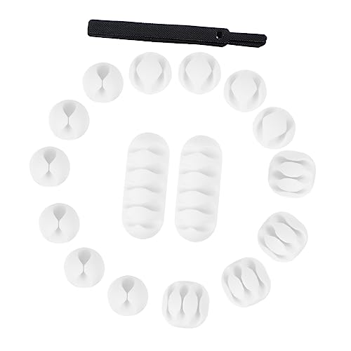 GALPADA 26 Stück Teiliges Kabelhalter Set Selbstklebend mit Kabelclips und Bunten Kabelbindern Flexibles Desktop Kabelmanagement für USB und Audiokabel Geeignet für Büro Zufällige Farbe GALPADA 26 Stück Teiliges Kabelhalter Set Selbstklebend mit Kabelclips und Bunten Kabelbindern Flexibles Desktop Kabelmanagement für USB und Audiokabel Geeignet für Büro Zufällige Farbe von GALPADA