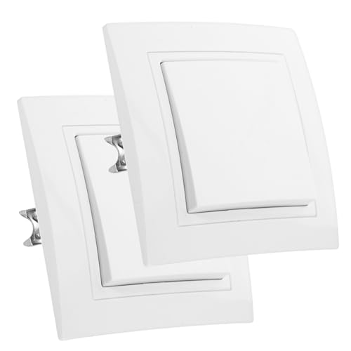 GALPADA 2Stücke Einzelne Schalterplatte Wandschalter für Innenräume Temperaturbeständig Multifunktionssteuerung Kompatibel mit Ac Eu Stecker GALPADA 2Stücke Einzelne Schalterplatte Wandschalter für Innenräume Temperaturbeständig Multifunktionssteuerung Kompatibel mit Ac Eu Stecker von GALPADA