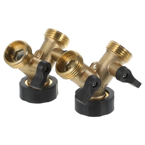 GALPADA 2Stücke Messing Schlauchadapter Y Verteiler mit Absperrventil für Garten Waschmaschine und Vielseitige Anwendungen Leicht zu Installieren kein Leck Robust und Langlebig GALPADA 2Stücke Messing Schlauchadapter Y Verteiler mit Absperrventil für Garten Waschmaschine und Vielseitige Anwendungen Leicht zu Installieren kein Leck Robust und Langlebig von GALPADA
