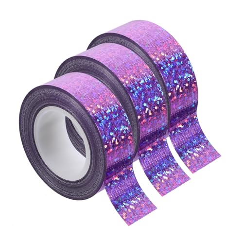 GALPADA 3 Rollen Farbiges Gewebeband Duct Tape Selbstklebend Strapazierfähiges Temperaturbeständiges Reparaturband mit Starker Klebkraft für Teppich Büro Handwerk und Industrie Einfach von GALPADA