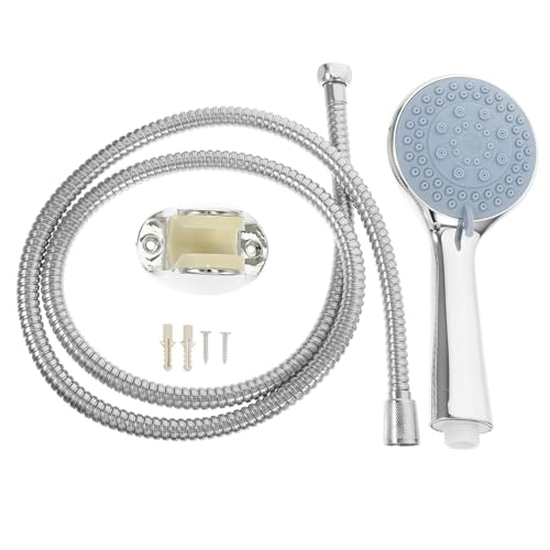 GALPADA 3 STÜCKE Teiliges Duschkopf Set Handbrause mit Flexiblem Extra Langem Schlauch Fach Sprühfunktion Stoppfunktion Einfache Montage Passend für Badezimmer von GALPADA