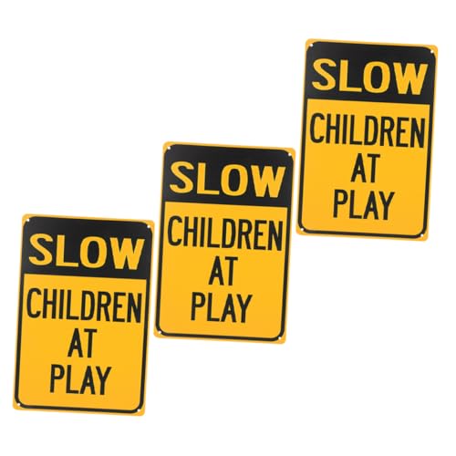 GALPADA 3 STÜCKE Teiliges Warnschild aus Metall Hohe Sichtbarkeit Langsame Fahrzone Wetterfestes Straßenschild für Sichere Spielbereiche und Nachbarschaftsschutz GALPADA 3 STÜCKE Teiliges Warnschild aus Metall Hohe Sichtbarkeit Langsame Fahrzone Wetterfestes Straßenschild für Sichere Spielbereiche und Nachbarschaftsschutz von GALPADA