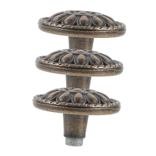 GALPADA 3 Stck Vintage Schrankknöpfe Runde Möbelknöpfe aus Zinklegierung mit Floralem Muster Kompakte Retro Schubladengriffe für Kommode Küchen und Kleiderschränke Praktische von GALPADA