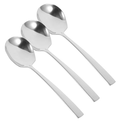 GALPADA 3 Stück Edelstahl Servierlöffel Groß Robustes Küchenbesteck mit Langem Griff für Buffet Restaurant und Haushalt Praktische Verteilungslöffel von GALPADA