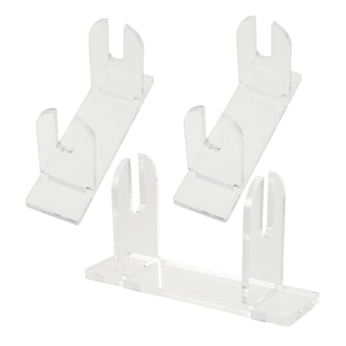 GALPADA 3 Stück Fanhalter Transparenter Fächerständer mit Rutschfester Basis Passend für Faltfächer und Runde Fächer Stilvolle Dekoration für Zuhause von GALPADA