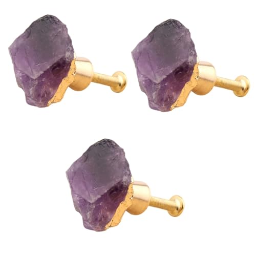 GALPADA 3 Stück Kristall Türgriff mit Modernem Design Kreativer Kristallknopf für Schrank Schublade Kommode Langlebiger Messinggriff mit Amethyst Farbverlauf Einfache Montage Ersatzgriff GALPADA 3 Stück Kristall Türgriff mit Modernem Design Kreativer Kristallknopf für Schrank Schublade Kommode Langlebiger Messinggriff mit Amethyst Farbverlauf Einfache Montage Ersatzgriff von GALPADA