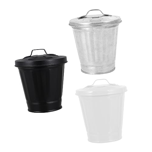 GALPADA Kleiner Mülleimer Blumentopf 3 Stück mit Deckel Tisch Abfallbehälter Kreativer Schreibtisch Organizer aus Kunststoff für Büro und Zuhause Niedlicher Abfallbehälter GALPADA Kleiner Mülleimer Blumentopf 3 Stück mit Deckel Tisch Abfallbehälter Kreativer Schreibtisch Organizer aus Kunststoff für Büro und Zuhause Niedlicher Abfallbehälter von GALPADA