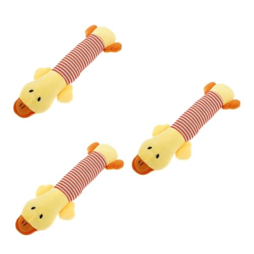 GALPADA 3 Stück Plüsch-hundespielzeug mit Quietschfunktion Langlebig und Widerstandsfähig Geeignet für Kleine Welpen zum Kauen und Kuscheliges Tiermuster mit Streifen Interaktives von GALPADA