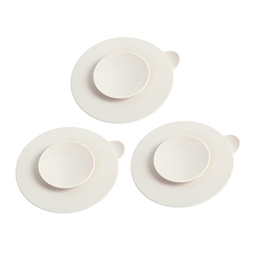 GALPADA 3 Stück Saugnapf Unterlagen für Kinder rutschfeste Tischset Matte Lebensmittelechtes Material für Essenszeiten Spülmaschinengeeignet von GALPADA