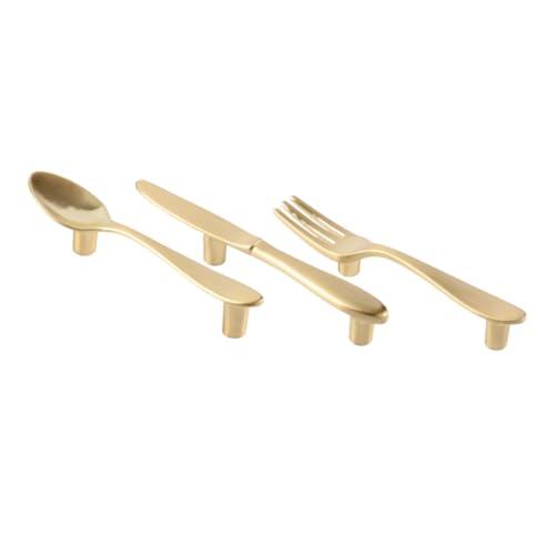 GALPADA 3 Stück Teiliges Besteck Design Möbelgriff Silber Schwarz für Küchenschränke und Kommoden Ergonomische und Praktische Schrankgriffe für Stilvolle Inneneinrichtung GALPADA 3 Stück Teiliges Besteck Design Möbelgriff Silber Schwarz für Küchenschränke und Kommoden Ergonomische und Praktische Schrankgriffe für Stilvolle Inneneinrichtung von GALPADA