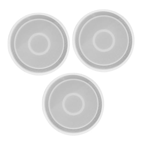 GALPADA 3 Stück Teiliges DIY Silikonform für Runde Untersetzer Glatte Oberfläche Einfach zu Entformen Vielseitig für Getränke und Schalenmatten Sichere Herstellung von Handgemachten von GALPADA