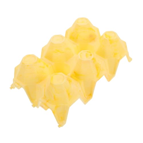 GALPADA 3 Stück Teiliges Reptilienversteck aus Kleines Feuchtes Amphibienversteck für Terrarien Natürlicher Unterschlupf und Brutstätte für Heimkrabbeltiere Wie Geckos und Grillen Gelb von GALPADA