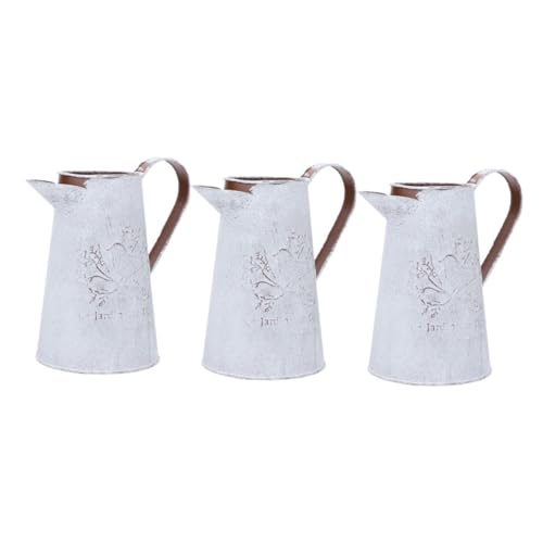 GALPADA 3 Stück Teiliges Retro Eisen Blumentopf Dekorativer Pflanzkübel mit Henkel Stilvolle Garten und Wohnraumdekoration Vielseitig als Blumenübertopf und Aufbewahrung Geeignet GALPADA 3 Stück Teiliges Retro Eisen Blumentopf Dekorativer Pflanzkübel mit Henkel Stilvolle Garten und Wohnraumdekoration Vielseitig als Blumenübertopf und Aufbewahrung Geeignet von GALPADA