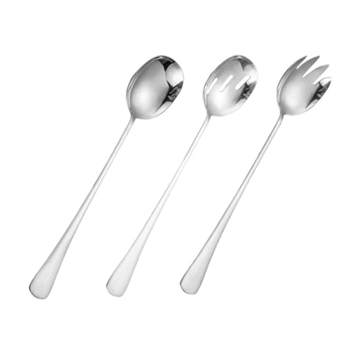 GALPADA 3 Stück Teiliges Salatbesteck Set mit Langem Griff Korrosionsbeständig Vielseitig Verwendbar für Salat Obst und Tisch Langlebiges Besteck für Täglichen Gebrauch GALPADA 3 Stück Teiliges Salatbesteck Set mit Langem Griff Korrosionsbeständig Vielseitig Verwendbar für Salat Obst und Tisch Langlebiges Besteck für Täglichen Gebrauch von GALPADA