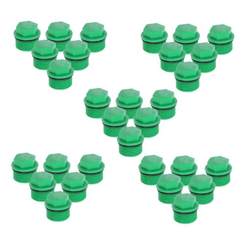 GALPADA 30 Stück Teiliges Außengewinde Rohrstopfen Ppr Endkappen Auslaufsicher Gartenschlauch Anschlussstücke Schnellinstalliert Wasserrohr Verschlusskappen Für Gartenbewässerung von GALPADA