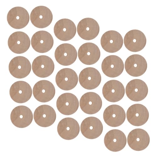 GALPADA 30Stücke Holzräder Runde Spielzeugräder für DIY Projekte Bastelmaterial Hochwertigem Holz für Modellautos und Kreative Handwerksarbeiten von GALPADA