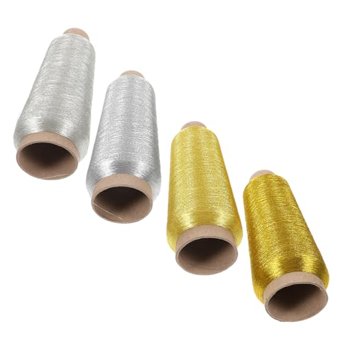 GALPADA 4 Rollen Metallic Stickgarne für Selbstgemacht Verschleißfest Farbiges Nähgarn Geeignet für Kreuzstich und Dekorative Näharbeiten GALPADA 4 Rollen Metallic Stickgarne für Selbstgemacht Verschleißfest Farbiges Nähgarn Geeignet für Kreuzstich und Dekorative Näharbeiten von GALPADA