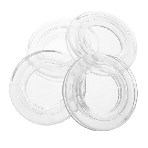 GALPADA 4 Sätze Transparenter Flexibler Gartentisch Sonnenschirm Lochring mit Abdeckung Wind Wasserfest Verschleißfest Passend für Outdoor Garten Terrassentische von GALPADA