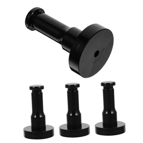 GALPADA 4 Sätze Wandhaken aus Space Aluminium Robuste Metall Garderobenhaken für Flur und Bad Vielseitig für Jacken Handtücher und Hüte Platzsparend Schwarzes Finish Einfache Wandmontage von GALPADA