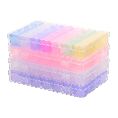 GALPADA 4 Stück Aufbewahrungsbox mit Fächern Abnehmbare Schmuck und Strassstein Organizer Vielseitige Sortierbox für Nagelkunst Perlen Schmuck und Bastelzubehör Transparent Bunt GALPADA 4 Stück Aufbewahrungsbox mit Fächern Abnehmbare Schmuck und Strassstein Organizer Vielseitige Sortierbox für Nagelkunst Perlen Schmuck und Bastelzubehör Transparent Bunt von GALPADA