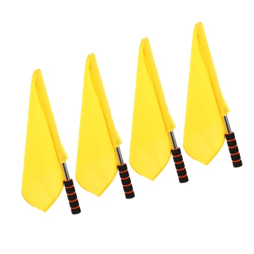 GALPADA 4 Stück Handheld Wimpel Kleine Wellenflaggen für Sportveranstaltungen und Gartenpartys Tragbar und Langlebig für Schiedsrichter und Signalgebung von GALPADA