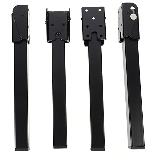 GALPADA 4 Stück Klappbare Tischbeine Robuste Laptop Tischbeine Höhenverstellbar Schwarz für DIY Tische Camping und Couchtische Trägt von GALPADA